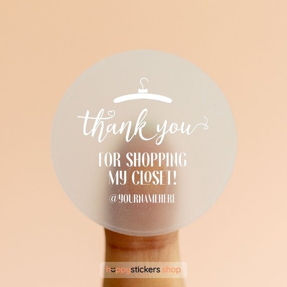 Thank You For Shopping My Closet! Stickers & Labels with your custom text - Picture 10 of 17